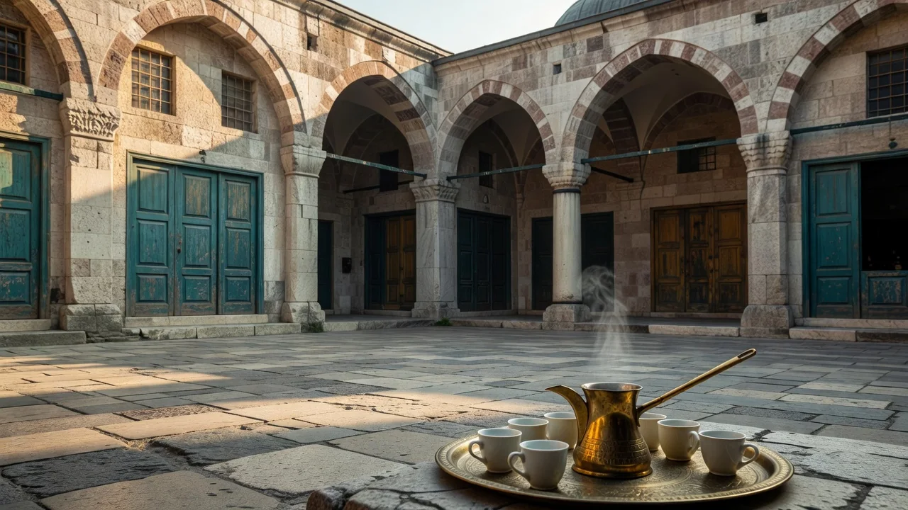 Kemeraltı Çarşısı'nın dar sokaklarında yürüyen insanlar ve tarihi dükkanlar
