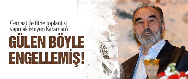 Cemaatten Hayrettin Karaman’a şok!