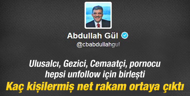 İnternet yasasını onaylayan Gül’ü unfollow ettiler